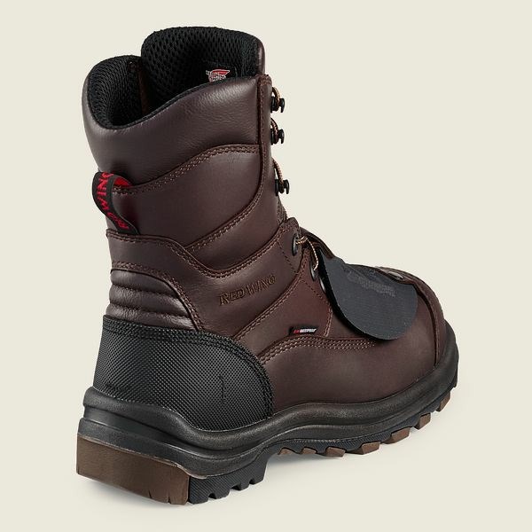 Brown / Black Men's Red Wing King Toe 8-inch Waterproof CSA Metguard Safety Toe Boots | IE06975NJ