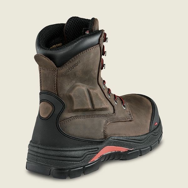 Brown / Black Men's Red Wing King Toe ADC 8-inch Insulated, Waterproof CSA Safety Toe Boots | IE02581MS