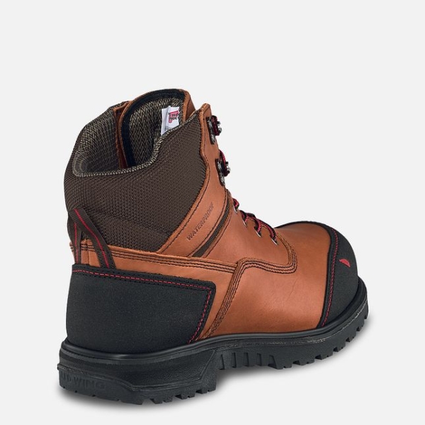 Brown Men's Red Wing Brnr XP 6-inch Waterproof Work Boots | IE07428PH