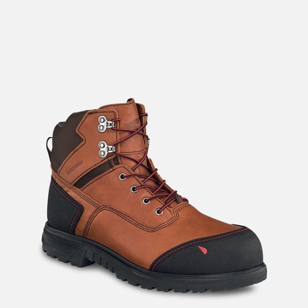 Brown Men\'s Red Wing Brnr XP 6-inch Waterproof Work Boots | IE07428PH