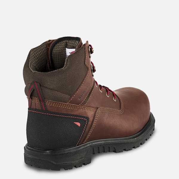 Brown Men's Red Wing Brnr XP 6-inch Waterproof CSA Safety Shoes | IE84239WN