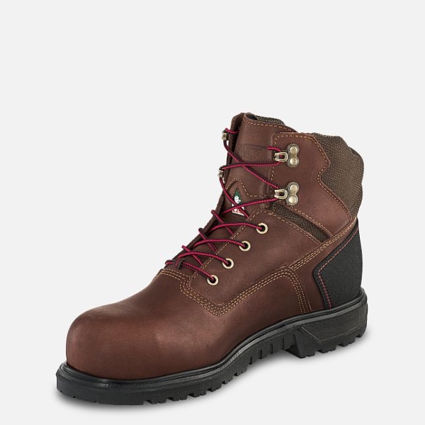 Brown Men's Red Wing Brnr XP 6-inch Waterproof CSA Safety Shoes | IE84239WN