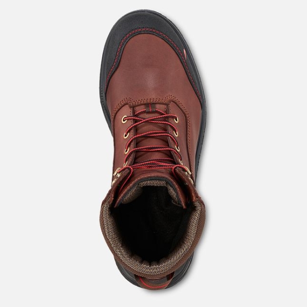 Brown Men's Red Wing Brnr XP 8-inch Insulated, Waterproof Safety Shoes | IE47823SF