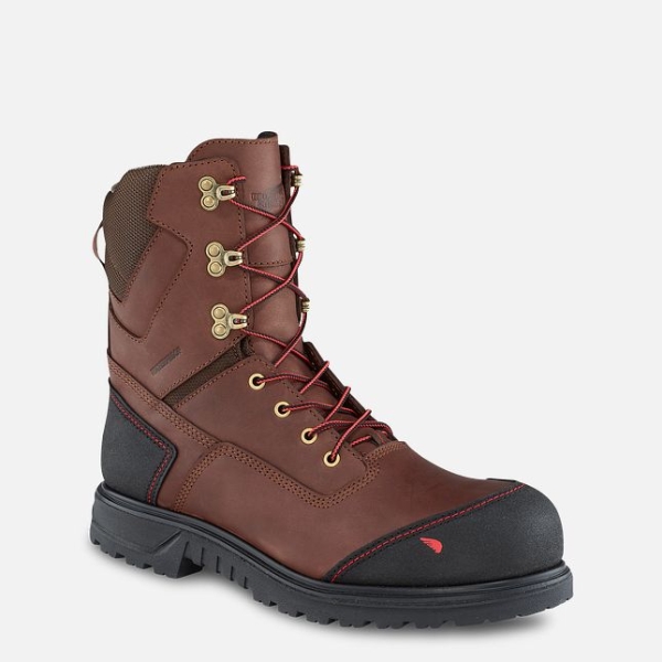 Brown Men\'s Red Wing Brnr XP 8-inch Insulated, Waterproof Safety Shoes | IE47823SF