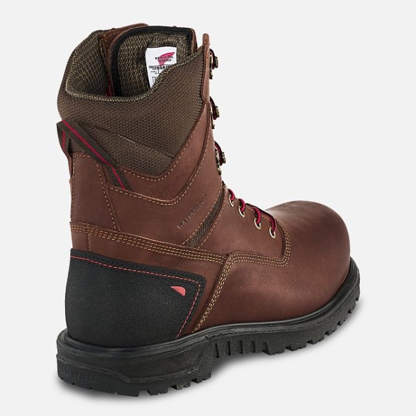 Brown Men's Red Wing Brnr XP 8-inch Waterproof CSA Safety Shoes | IE23615EA