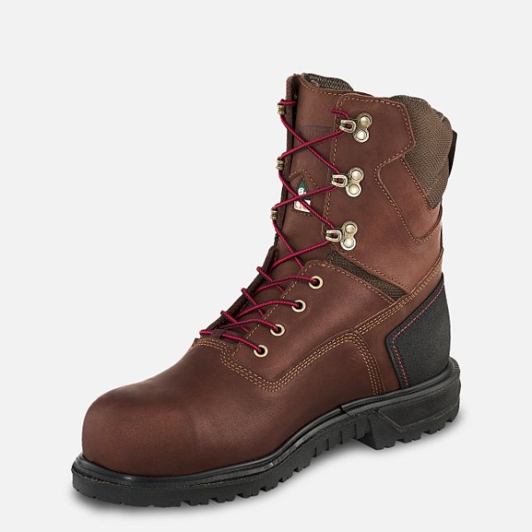 Brown Men's Red Wing Brnr XP 8-inch Waterproof CSA Safety Shoes | IE23615EA