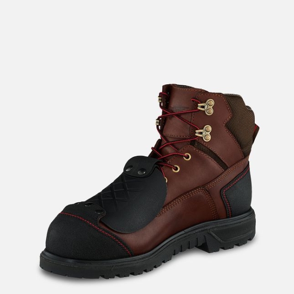 Brown Men's Red Wing Brnr Xp 6-inch Waterproof Metguard Work Boots | IE30428TL