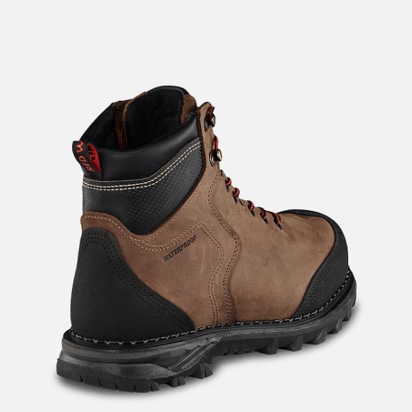 Brown Men's Red Wing Burnside 6-inch CSA Waterproof Shoes | IE71492DR