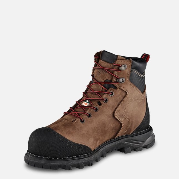 Brown Men's Red Wing Burnside 6-inch CSA Waterproof Shoes | IE71492DR