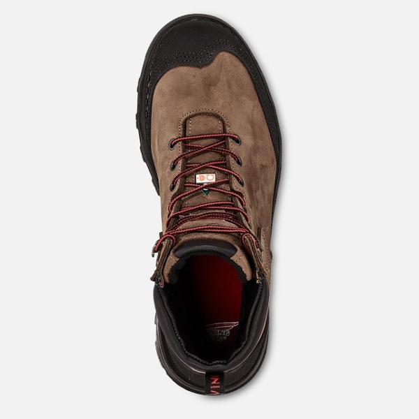 Brown Men's Red Wing Burnside 6-inch CSA Waterproof Shoes | IE71492DR