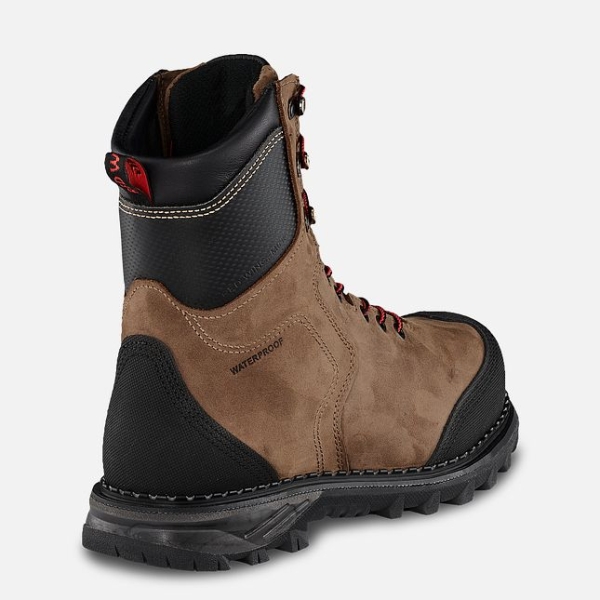 Brown Men's Red Wing Burnside 8-inch CSA Waterproof Shoes | IE70189IZ