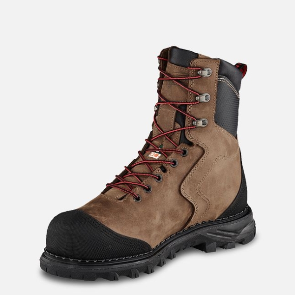 Brown Men's Red Wing Burnside 8-inch CSA Waterproof Shoes | IE70189IZ