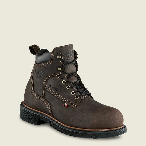 Brown Men\'s Red Wing DynaForce 6-inch Insulated, Waterproof Safety Toe Boots | IE59784JR