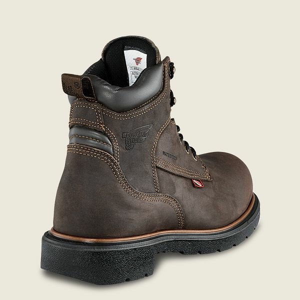 Brown Men's Red Wing DynaForce 6-inch Insulated, Waterproof Safety Toe Boot Work Boots | IE71245OA