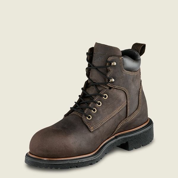 Brown Men's Red Wing DynaForce 6-inch Insulated, Waterproof Safety Toe Boot Work Boots | IE71245OA