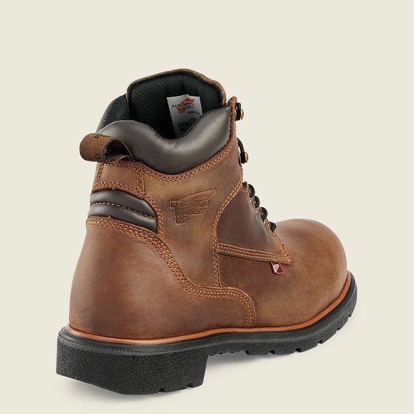 Brown Men's Red Wing DynaForce 6-inch Safety Toe Boot Work Boots | IE80416MP