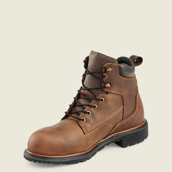 Brown Men's Red Wing DynaForce 6-inch Safety Toe Boots | IE82761OQ