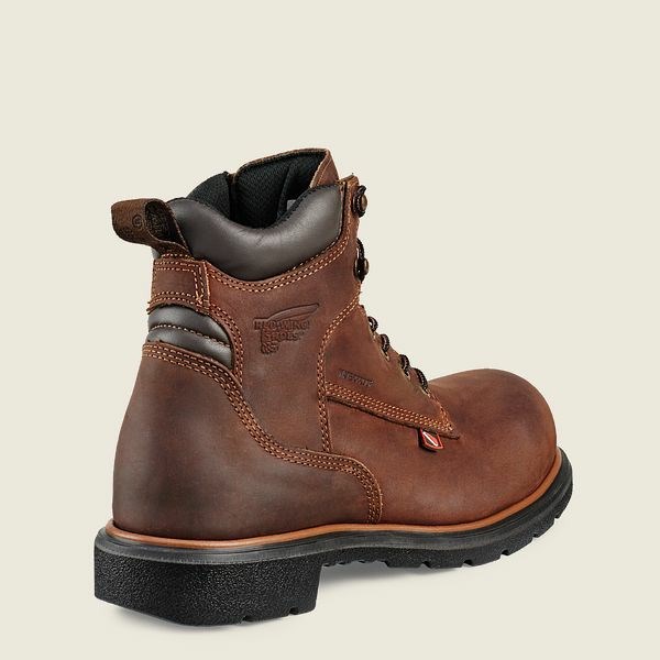 Brown Men's Red Wing DynaForce 6-inch Waterproof Soft Toe Boot Work Boots | IE36059AY