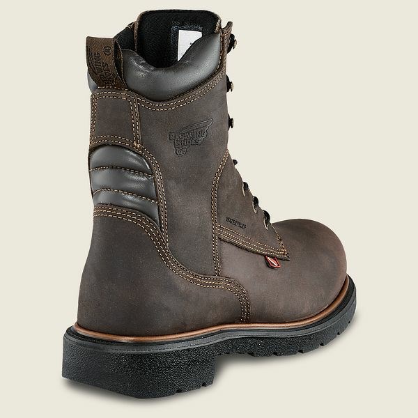 Brown Men's Red Wing DynaForce 8-inch Insulated, Waterproof Safety Toe Boot Work Boots | IE38970YF