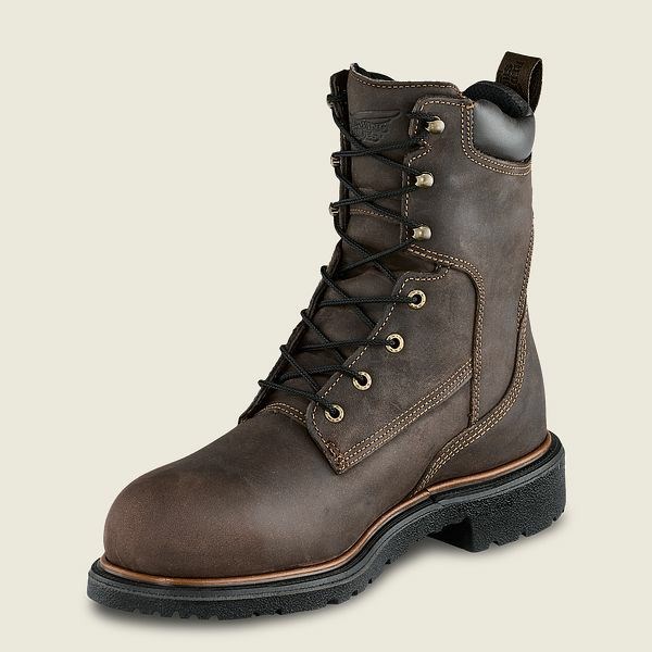 Brown Men's Red Wing DynaForce 8-inch Insulated, Waterproof Safety Toe Boot Work Boots | IE38970YF