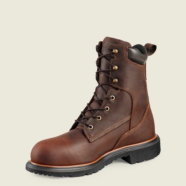 Brown Men's Red Wing DynaForce 8-inch Waterproof Soft Toe Boot Work Boots | IE37098MA