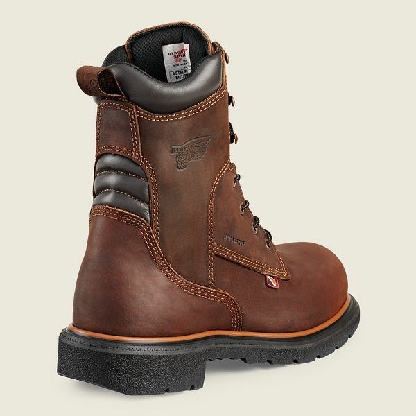 Brown Men's Red Wing DynaForce 8-inch Waterproof Safety Toe Boots | IE60512HS