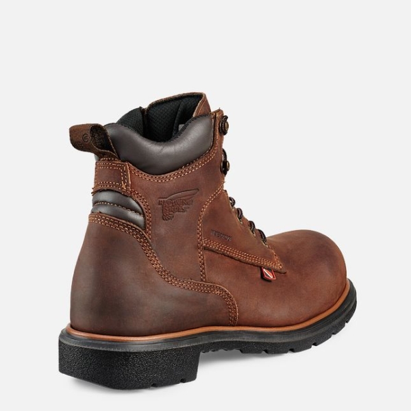 Brown Men's Red Wing Dynaforce® 6-inch Waterproof Work Boots | IE28975TA