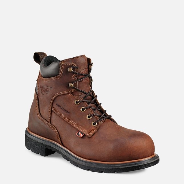 Brown Men\'s Red Wing Dynaforce® 6-inch Waterproof Work Boots | IE28975TA