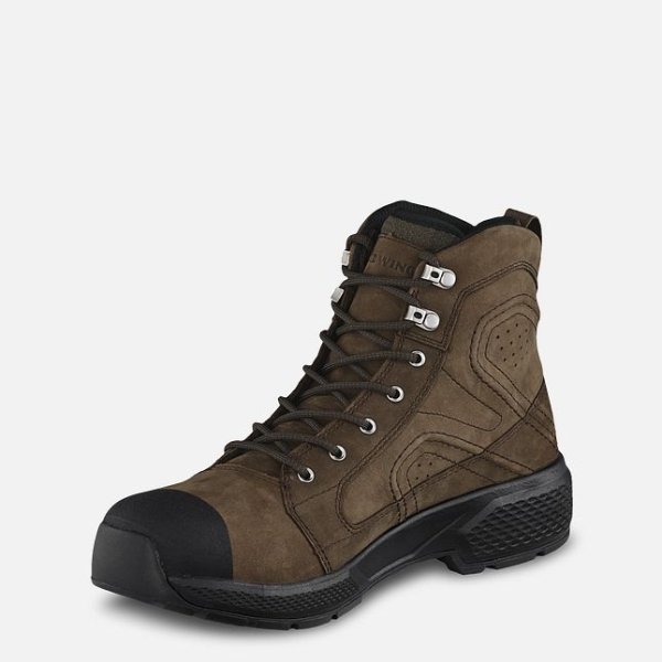 Brown Men's Red Wing Exos Lite 6-inch Waterproof Work Boots | IE08532AK