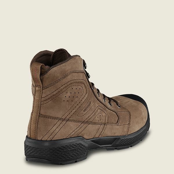 Brown Men's Red Wing Exos Lite 6-inch Waterproof Safety Toe Boot Work Boots | IE20574KW