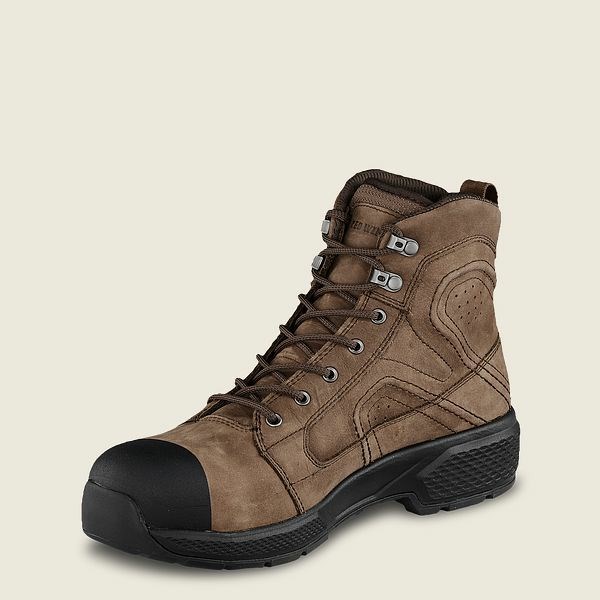 Brown Men's Red Wing Exos Lite 6-inch Waterproof Safety Toe Boot Work Boots | IE20574KW