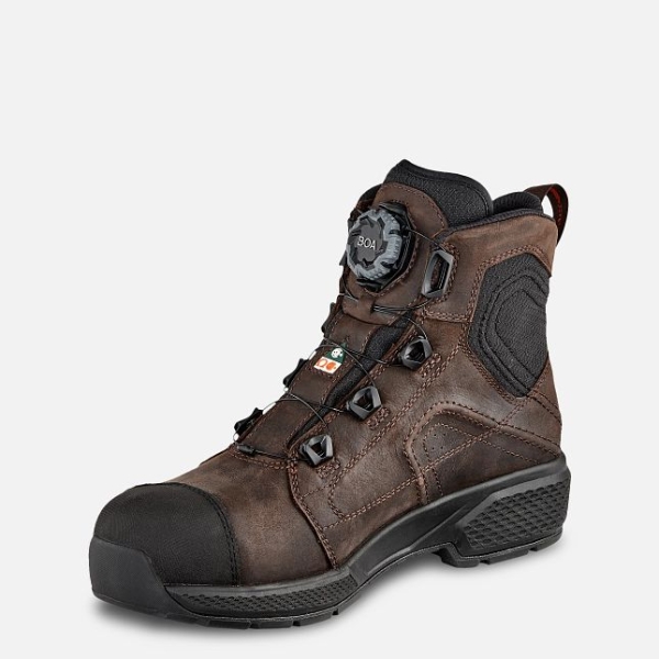 Brown Men's Red Wing Exos Lite 6-inch Waterproof Work Boots | IE24085IS