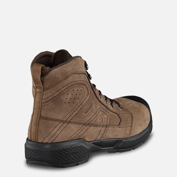 Brown Men's Red Wing Exos Lite 6-inch Waterproof Work Boots | IE32869OC