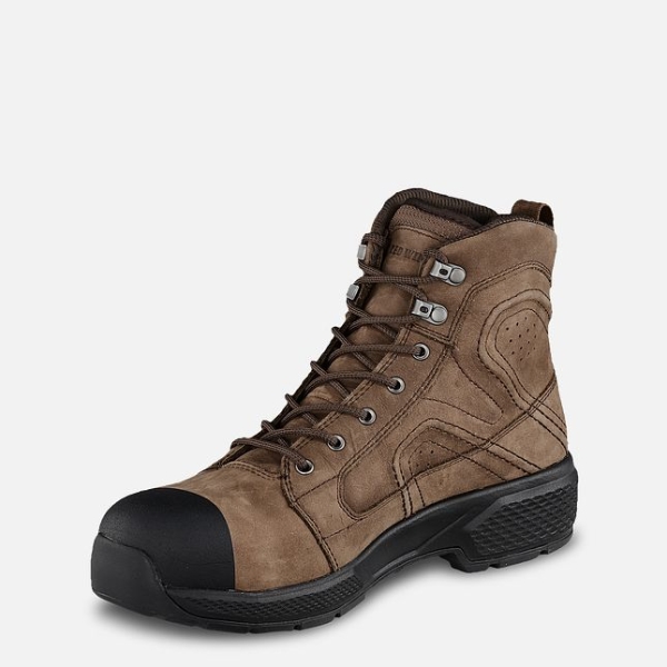 Brown Men's Red Wing Exos Lite 6-inch Waterproof Work Boots | IE32869OC