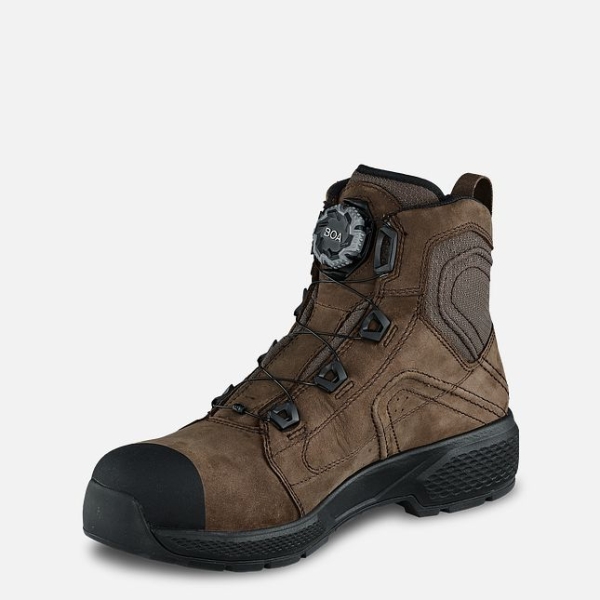 Brown Men's Red Wing Exos Lite 6-inch Waterproof Work Boots | IE48620EU