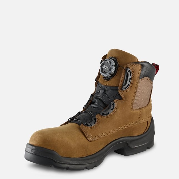 Brown Men's Red Wing Flexbond 6-inch BOA® Waterproof Safety Shoes | IE49632WP