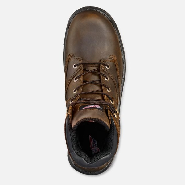 Brown Men's Red Wing Flexbond 6-inch Metguard Safety Shoes | IE10964YH