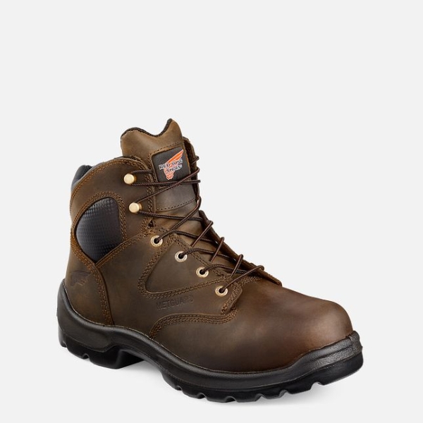 Brown Men\'s Red Wing Flexbond 6-inch Metguard Work Boots | IE14297OS