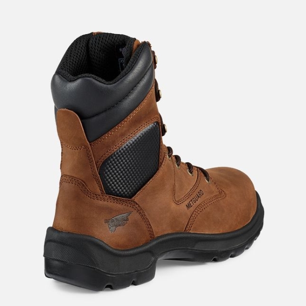 Brown Men's Red Wing Flexbond 8-inch Metguard Work Boots | IE70158SA