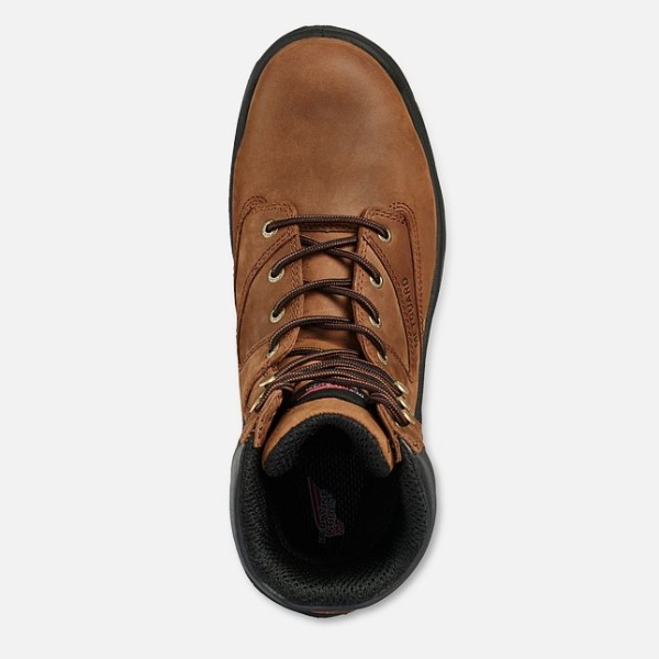 Brown Men's Red Wing Flexbond 8-inch Metguard Work Boots | IE70158SA