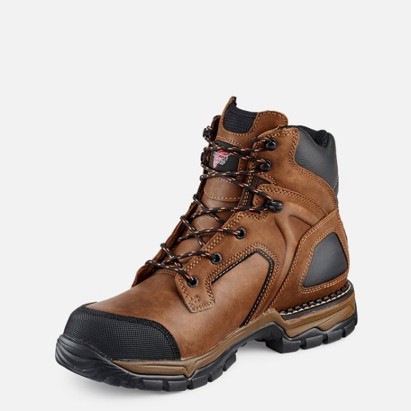 Brown Men's Red Wing Flexforce® 6-inch Waterproof Work Boots | IE25819PQ