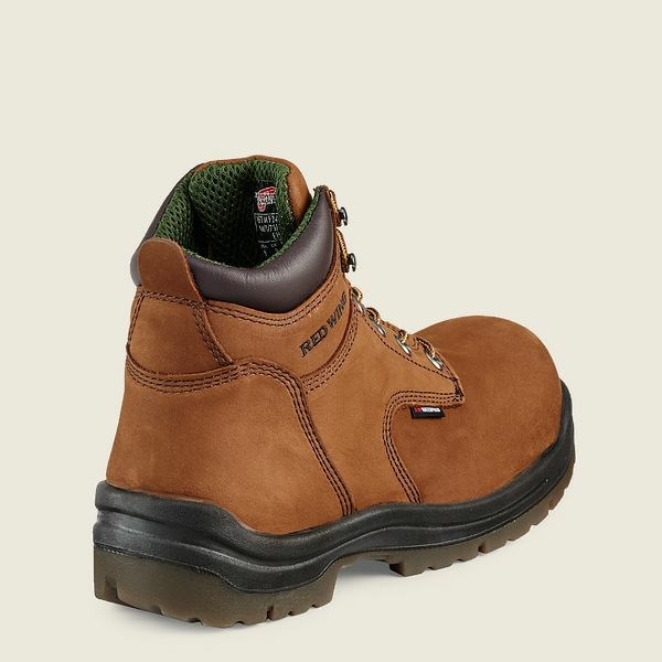 Brown Men's Red Wing King Toe 6-inch Insulated, Waterproof Safety Toe Boot Work Boots | IE28693VL