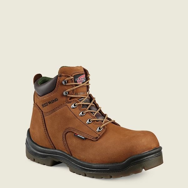 Brown Men\'s Red Wing King Toe 6-inch Insulated, Waterproof Safety Toe Boot Work Boots | IE28693VL