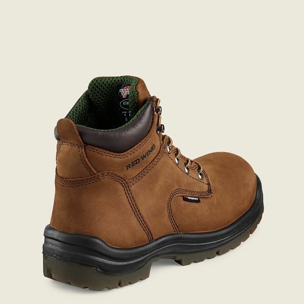Brown Men's Red Wing King Toe 6-inch Waterproof Safety Toe Boots | IE02957YS