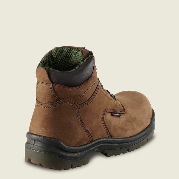 Brown Men's Red Wing King Toe 6-inch Waterproof Safety Toe Boots | IE10236FI