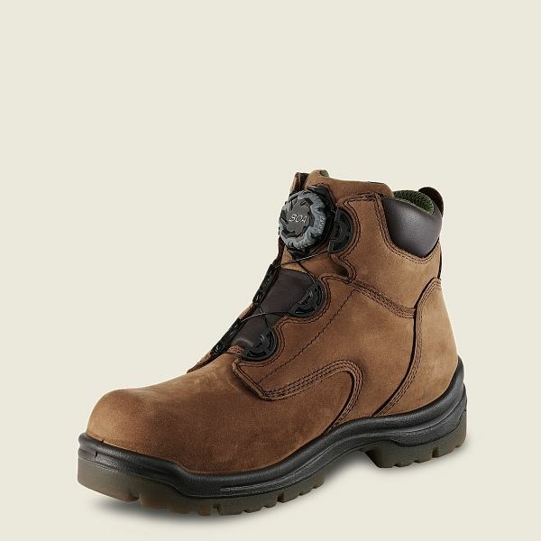 Brown Men's Red Wing King Toe 6-inch Waterproof Safety Toe Boots | IE10236FI