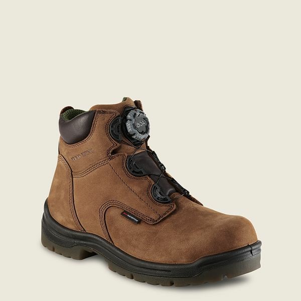 Brown Men\'s Red Wing King Toe 6-inch Waterproof Safety Toe Boots | IE10236FI