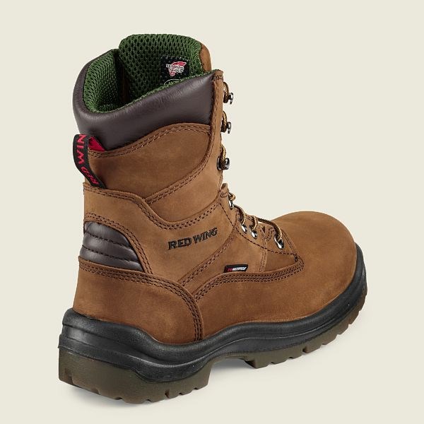 Brown Men's Red Wing King Toe 8-inch Waterproof Soft Toe Boot Work Boots | IE67540DR