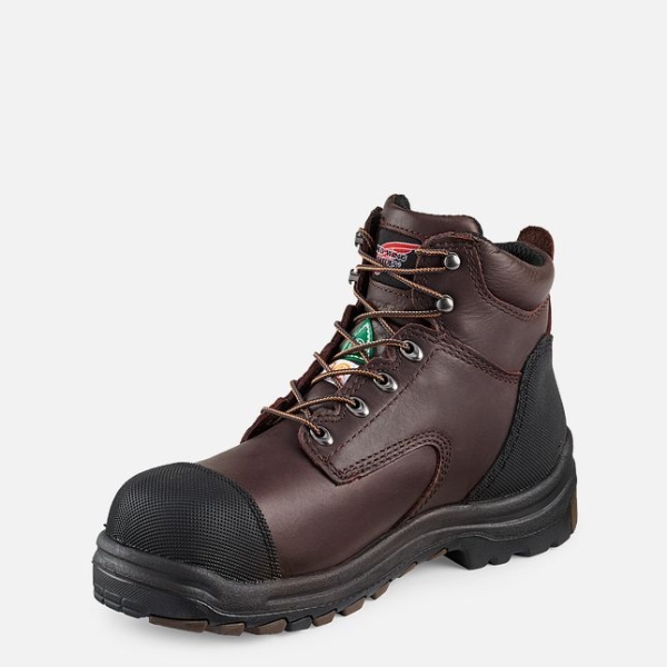 Brown Men's Red Wing King Toe® 6-inch CSA Waterproof Shoes | IE62739XY