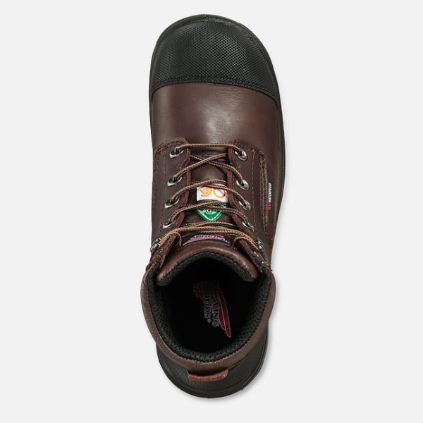 Brown Men's Red Wing King Toe® 6-inch CSA Waterproof Shoes | IE62739XY